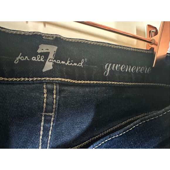 7 For All Mankind Gwenevere Dark Wash Skinny Jeans Size 30 - Picture 5 of 6
